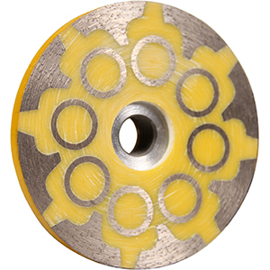 4" Medium Resin Filled Circle Design Cup Wheel 5/8-11