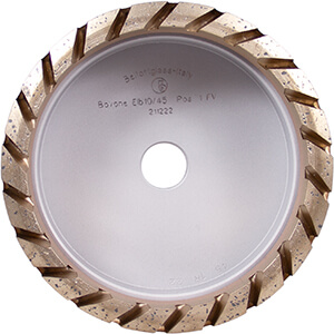 150 x 45 x 22ah Diamond Cup Wheel for Bovone, Metal, Segmented, Position 1, 120/140 Mesh