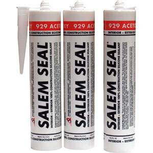 Salem Seal White Silicone Sealant (10.3 Ounce Cartridge, 24/Case)