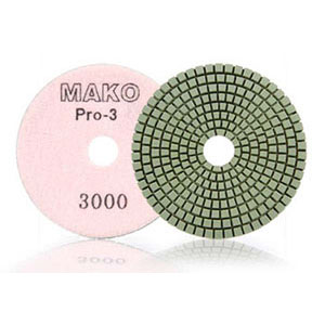 4" Mako Pro-3 Wet 3000G Polishing Pad