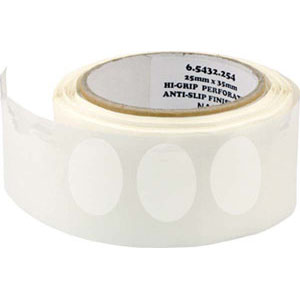 25x35mm Hi-Grip Anti-Slip Film Oval w/Tab, Clear, (1000/rl)