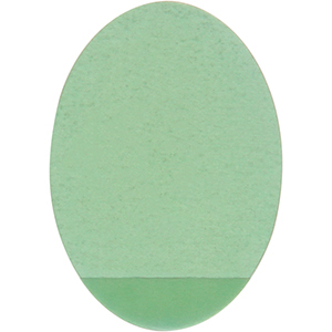 25 x 35mm Oval Center Protectors Green, (2000/rl)