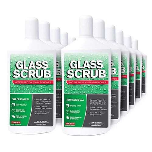 Unelko Glass Scrub Water Spot & Stain Remover (12-16 Ounce Bottles)