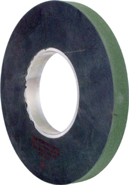 200 x 20 x 90ah Peripheral Polishing Wheel with Metal Insert, 180 Grit, Green