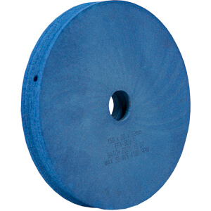 150 x 20 x 22ah CNC Polishing Wheel, Trap Profile, 10mm Glass Blue-X