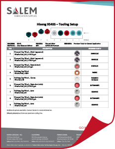 Suggested tooling setups for Hiseng 9540S machines.