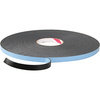 Black PE Foam Tape, 1/2" x 1/16" 108' Roll with Blue Polyliner